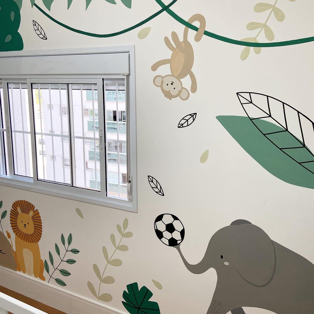 儿童房间墙绘怎么收费?